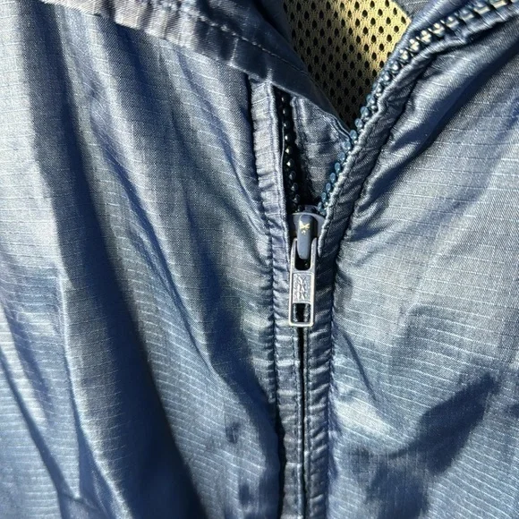 Eddie Bauer Men's Navy Blue Jacket med hood windbreak - Picture 3 of 6